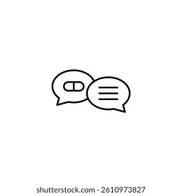 Conversation vector illustration line icon icons design