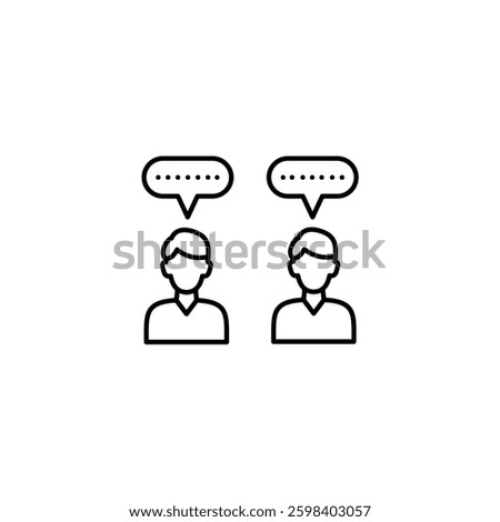 Conversation vector line icon icons design