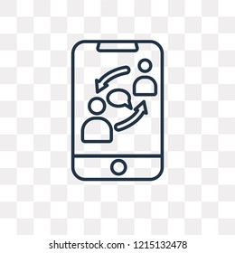 Conversation vector outline icon isolated on transparent background, high quality linear Conversation transparency concept can be used web and mobile