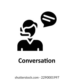 Conversation Vector  solid icons. Simple stock illustration stock