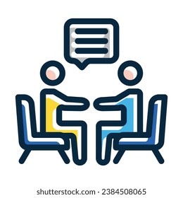 Conversation Vector Thick Line Filled Dark Colors Icons For Personal And Commercial Use.
