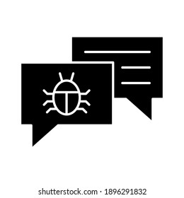 Conversation, virus, infected icon vector image. Can also be used for cyber security. Suitable for use on web apps, mobile apps and print media.