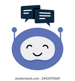 Conversational Agents Icon. AI powered virtual assistants facilitating seamless interaction and support.