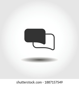 conversational bubble isolated vector icon. interface element