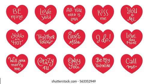 Conversational Message Heart Icon Collection