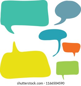 conversational vector color bubbles