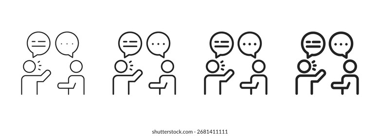 Conversationicon Establecer Diferentes Estilos De Línea Colección