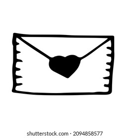 Converse with a heart. A letter of love. Postcard, Valentine's Day.