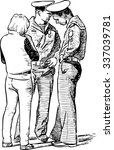 conversing young people