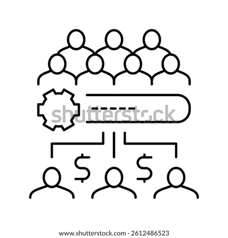 conversion affiliate marketing line icon vector. conversion affiliate marketing sign. isolated contour symbol black illustration
