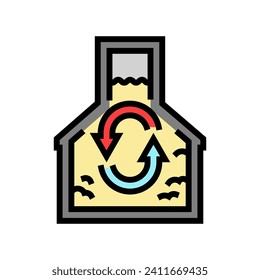 conversion biomass color icon vector. conversion biomass sign. isolated symbol illustration