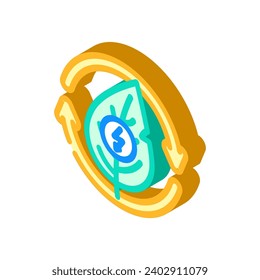 conversion biomass energy isometric icon vector. conversion biomass energy sign. isolated symbol illustration