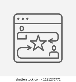 Conversion icon line symbol. Isolated vector illustration of  icon sign concept for your web site mobile app logo UI design.