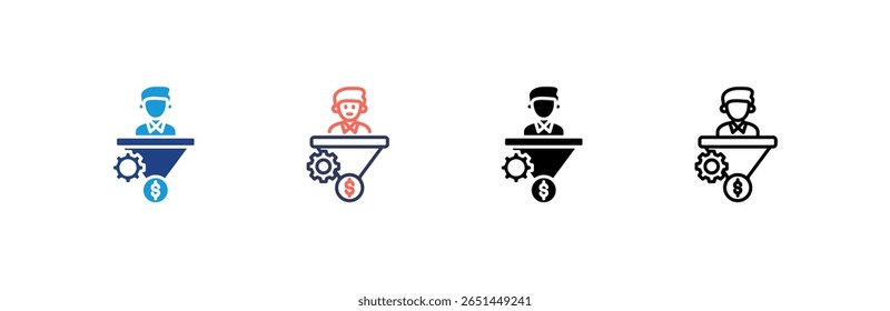 Ícone de conversão definir coleção de vários estilos