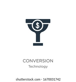 Conversion icon vector. Trendy flat conversion icon from technology collection isolated on white background. Vector illustration can be used for web and mobile graphic design, logo, eps10