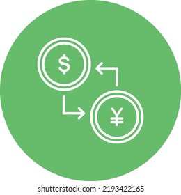 Conversion line circle icon vector image. Can also be used for web apps, mobile apps and print media.