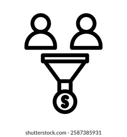 conversion line icon illustration vector graphic. Simple element illustration vector graphic, suitable for app, websites, and presentations isolated on white background