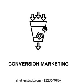 conversion marketing line icon
