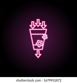 icono de línea de marketing de conversión en fondo blanco