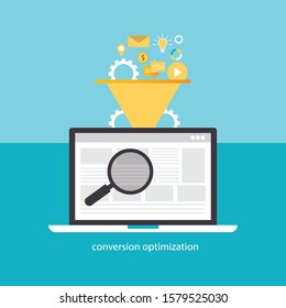 Conversion Optimization Concept flat Design