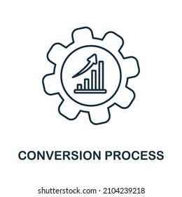 Conversion Process icon. Line element from customer relationship collection. Linear Conversion Process icon sign for web design, infographics and more.
