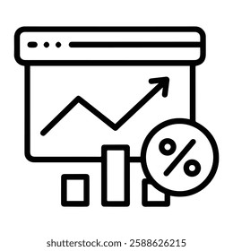 Conversion Rate Analysis Icon - Business and Marketing Insights