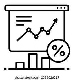 Conversion Rate Analysis Icon - Marketing Performance Metrics