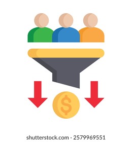 Conversion Rate Icon Element For Design