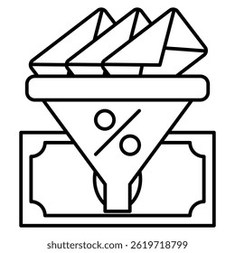 Conversion Rate icon represented by Conversion Rate symbol Line style.