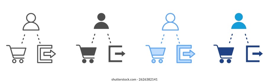 Conversion Rate Icon Set Multiple Style Collection