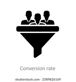 Conversion Rate and marketing icon concept