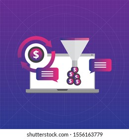 Conversion rate optimization business info graphics.