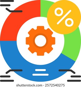 Conversion rate optimization Flat Style Icon Design