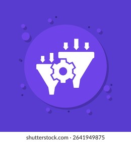 Conversion rate optimization icon, CRO vector design