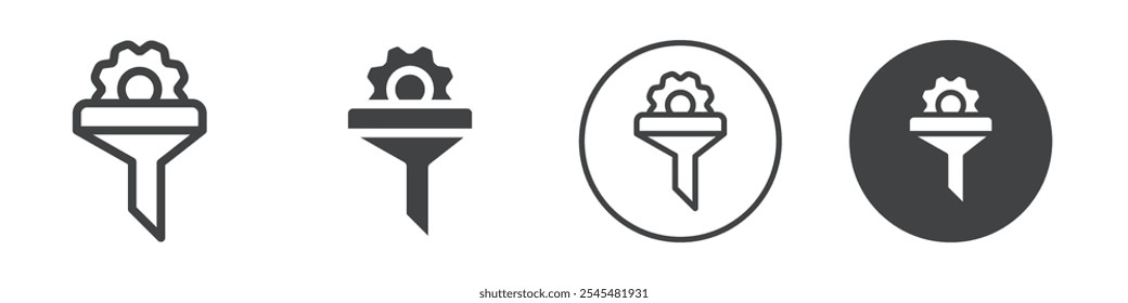 Conversion rate optimization icon Simple outline vector logo