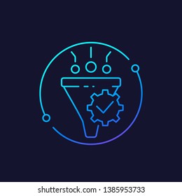 Conversion rate optimization, linear icon
