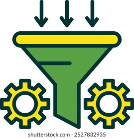 Conversion Rate Optimizer Filled Two Color Vector Icon Design