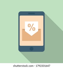 Conversion rate smartphone icon. Flat illustration of conversion rate smartphone vector icon for web design