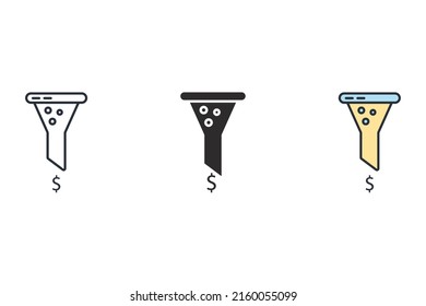 Conversion Tracking Icons  Symbol Vector Elements For Infographic Web