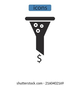 Conversion Tracking Icons  Symbol Vector Elements For Infographic Web