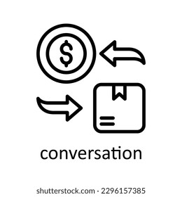 Conversion  Vector    outline Icons. Simple stock illustration stock