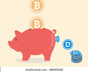 Convert from Bitcoin to Dascoin via piggy bank