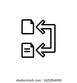 convert document icon design line style. Perfect for application, web, logo and presentation template