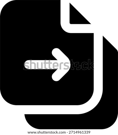 Convert document vector icon in modern style, file format conversion and digital workflow illustration. Glyph Icon