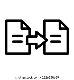 convert file line icon illustration vector graphic