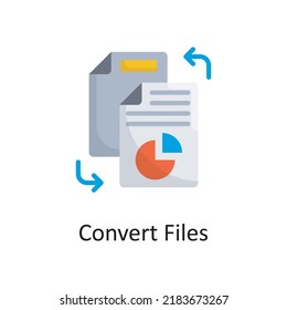 Convert Files Vector Flat Icon Design Illustration. Miscellaneous Symbol On White Background EPS 10 File