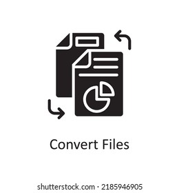 Convert Files Vector Solid Icon Design Illustration. Miscellaneous Symbol On White Background EPS 10 File