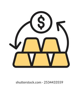 Converter ouro em dinheiro e vice-versa facilmente com o ícone de conversão de ouro