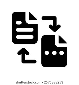 convert icon. vector glyph icon for your website, mobile, presentation, and logo design.