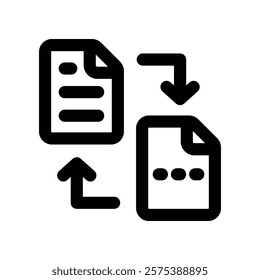 convert icon. vector line icon for your website, mobile, presentation, and logo design.